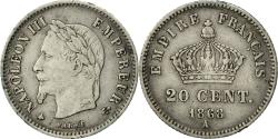 World Coins - Coin, France, Napoleon III, Napoléon III, 20 Centimes, 1868, Paris,