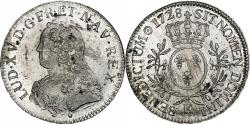 World Coins - France, Louis XV, Ecu aux branches d'olivier, 1728, Bordeaux, Silver,