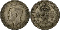 World Coins - Great Britain, George VI, 2 Shillings, 1945, British Royal Mint, Silver
