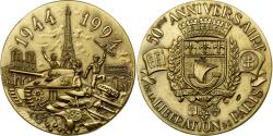 World Coins - France, Medal, 50ème Anniversaire de la Libération de Paris, 1994, Bronze