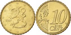 World Coins - Finland, 10 Euro Cent, 2007, Vantaa, Nordic gold,