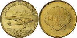 World Coins - France, Token, Collection Shell, Charles Lindbergh, Bronze-Aluminium,
