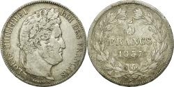 World Coins - Coin, France, Louis-Philippe, 5 Francs, 1837, Rouen, , Silver