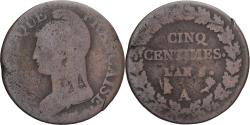 World Coins - Coin, France, Dupré, 5 Centimes, AN 5, Paris, , Copper, Gadoury:126