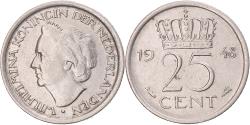 World Coins - Netherlands, 25 Cents, 1948, Nickel,