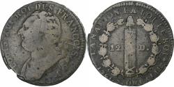 World Coins - France, Louis XVI, 12 deniers françois, 1791·3, Paris, Métal de cloche