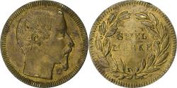 World Coins - France, Medal, Napoléon III, Jeu, Spiel Marke, Brass,