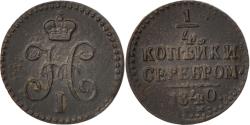 World Coins - Coin, Russia, Nicholas I, Polushka, 1/4 Kopek, 1840, Ekaterinbourg,