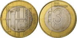 World Coins - Slovenia, 3 Euro, 2010, Vantaa, Bi-Metallic, , KM:95