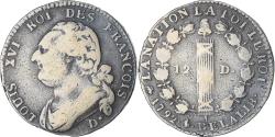World Coins - France, Louis XVI, 12 deniers françois, 1792 / AN 4, Dijon, , Copper