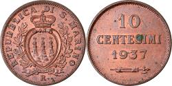 World Coins - Coin, San Marino, 10 Centesimi, 1937, Rome, , Bronze, KM:13