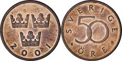 World Coins - Sweden, 50 Öre, 2001