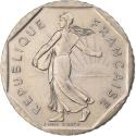 World Coins - France, 2 Francs, Semeuse, 1994, Nickel,