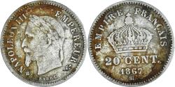 World Coins - Coin, France, Napoleon III, Napoléon III, 20 Centimes, 1867, Strasbourg