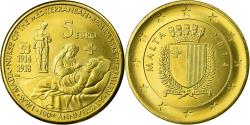 World Coins - Malta, 5 Euro, Première Guerre Mondiale, Centenaire, 2014, , Brass