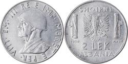 World Coins - Coin, Albania, Vittorio Emanuele III, 2 Lek, 1939, Rome, , Stainless
