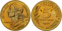 World Coins - Coin, France, Marianne, 5 Centimes, 1981, Paris, série FDC,