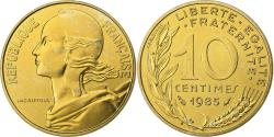World Coins - France, 10 Centimes, Marianne, 1985, Paris, FDC, Aluminum-Bronze,