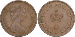 World Coins - Great Britain, Elizabeth II, 1/2 New Penny, 1971, Bronze, , KM:914