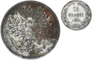 World Coins - Coin, Finland, Nicholas II, 25 Penniä, 1909, Helsinki, , Silver