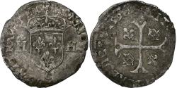 World Coins - France, Henri IV, Douzain aux deux H, 1590, Saint-Lô, Billon,