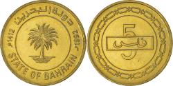 World Coins - Coin, Bahrain, 5 Fils, 1992/AH1412, , Brass, KM:16