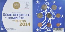 World Coins - France, Coffret 1c. à 2€, 2014, Monnaie de Paris, FDC.BU,