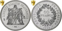 World Coins - France, 50 Francs, Hercule, 1980, Paris, série FDC, Silver, PCGS,
