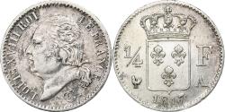 World Coins - France, Louis XVIII, 1/4 Franc, 1817, Paris, Silver, , Gadoury:352