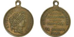 World Coins - France, Medal, Fête Nationale et Distribution des drapeaux du 14 Juillet, 1880