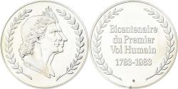 World Coins - France, Medal, Bicentenaire du Premier Vol Humain, 1983, Silver,