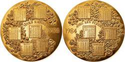 World Coins - France, Medal, Calendrier, Vivez l'Année avec les Fleurs, 1984, , Gilt