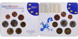 World Coins - Germany, 1 Cent to 2 Euro, 2004, Stuttgart, Set Euro,