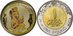 World Coins - Egypt, Token, Trésors des Pharaons, Goddess Isis With Son Horus, 2010/AH1431