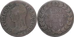 World Coins - Coin, France, Dupré, 5 Centimes, Paris, , Copper, Gadoury:126/126a