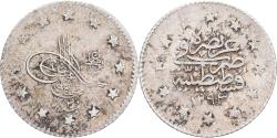 World Coins - Turkey, Abdul Hamid II, Kurush, AH 1293-30 / 1904, Qustantiniyah, Silver