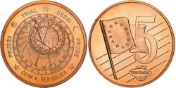 World Coins - Czech Republic, 5 Euro Cent, unofficial private coin, 2003, Copper Plated Steel
