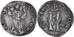 World Coins - Coin, ITALIAN STATES, Carlo V, Denario de 8 soldi, XVIth Century, Milan