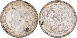 World Coins - Coin, Netherlands, Wilhelmina I, 25 Cents, 1941, Utrecht, , Silver