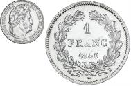 World Coins - Coin, France, Louis-Philippe, Franc, 1843, Rouen, , Silver, KM:748.2, Le