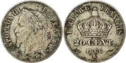 World Coins - Coin, France, Napoleon III, Napoléon III, 20 Centimes, 1866, Bordeaux