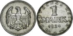 World Coins - Germany, Weimar Republic, Mark, 1924, Berlin, Silver, , KM:42