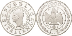 World Coins - Italy, Lira, 2000, Rome, Silver, Proof, KM:207