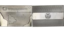 World Coins - France, Medal, United Nations Flags, Bolivia, Silver,