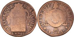 World Coins - Coin, France, Sol aux balances françoise, Sol, 1793 - AN II, Strasbourg