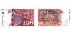 World Coins - France, 200 Francs, Eiffel, 1997, L 060898998, AU(55-58), Fayette:75.4b, KM:159b