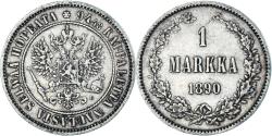 World Coins - Coin, Finland, Alexander III, Markka, 1890, Helsinki, , Silver, KM:3.2