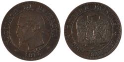 World Coins - Coin, France, Napoleon III, Napoléon III, 2 Centimes, 1855, Strasbourg
