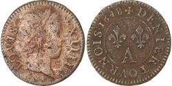 World Coins - France, Louis XIV, Denier Tournois, 1648, Paris, Copper, , Gadoury:70