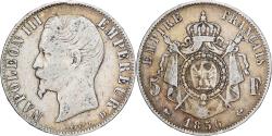 World Coins - France, Napoleon III, 5 Francs, Napoléon III, 1856, Lyon, Silver,